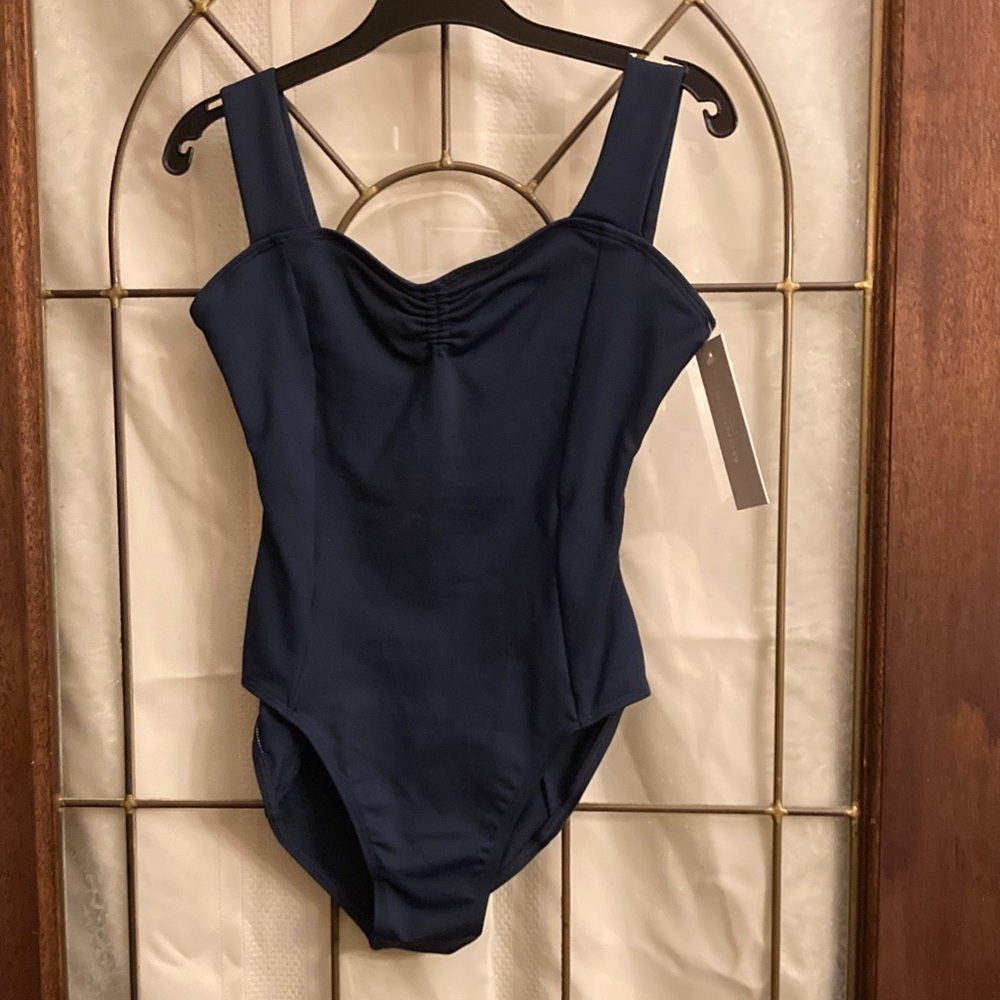 Elegant Navy Ink Blue Women's Leotard